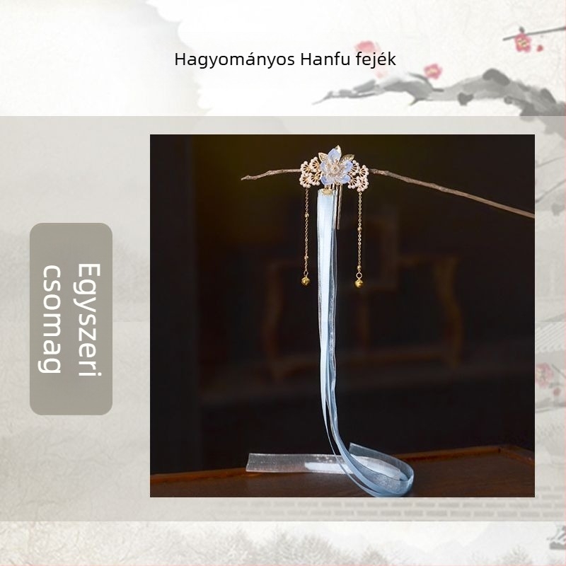 Gyerekeknek készült hajcsat Han-dinasztia stílusú díszítéssel, virágos mintával