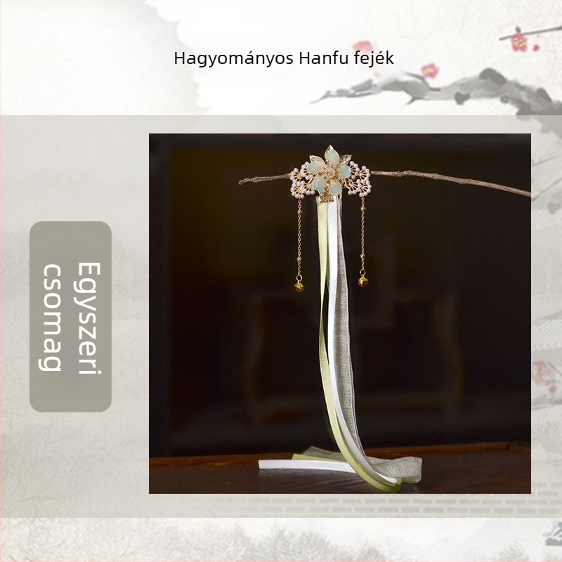 Gyerekeknek készült hajcsat Han-dinasztia stílusú díszítéssel, virágos mintával