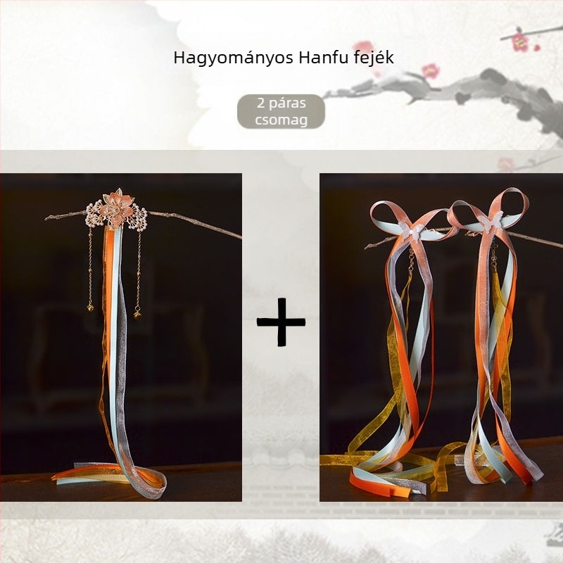 Gyerekeknek készült hajcsat Han-dinasztia stílusú díszítéssel, virágos mintával
