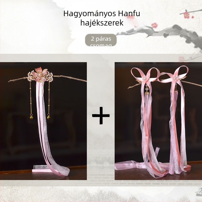 Gyerekeknek készült hajcsat Han-dinasztia stílusú díszítéssel, virágos mintával