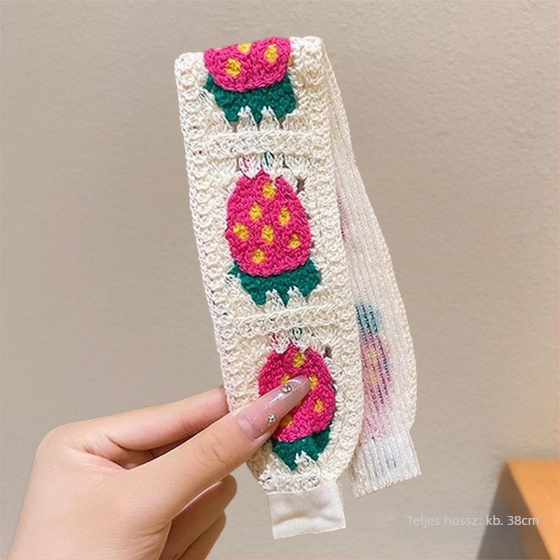 Velcro fejpánt Baoxia kiegészítők, koreai stílus, hullámos forma, kockás mintázat, Yiwu eredet