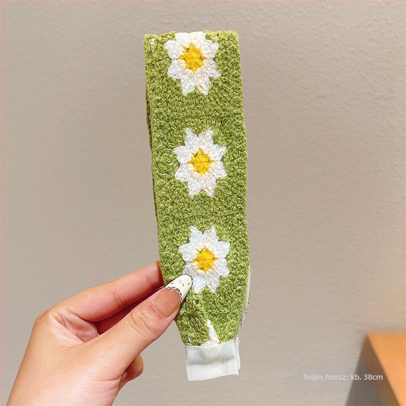Velcro fejpánt Baoxia kiegészítők, koreai stílus, hullámos forma, kockás mintázat, Yiwu eredet