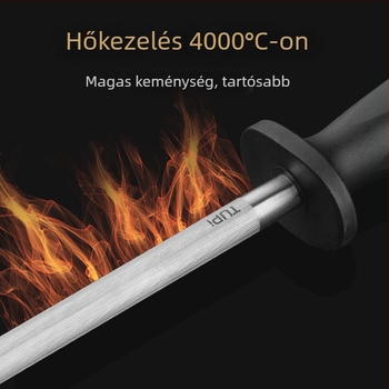 Késekhez élező rúd – magas széntartalmú acél, professzionális, univerzális stílus, 2022 tavaszán bemutatva