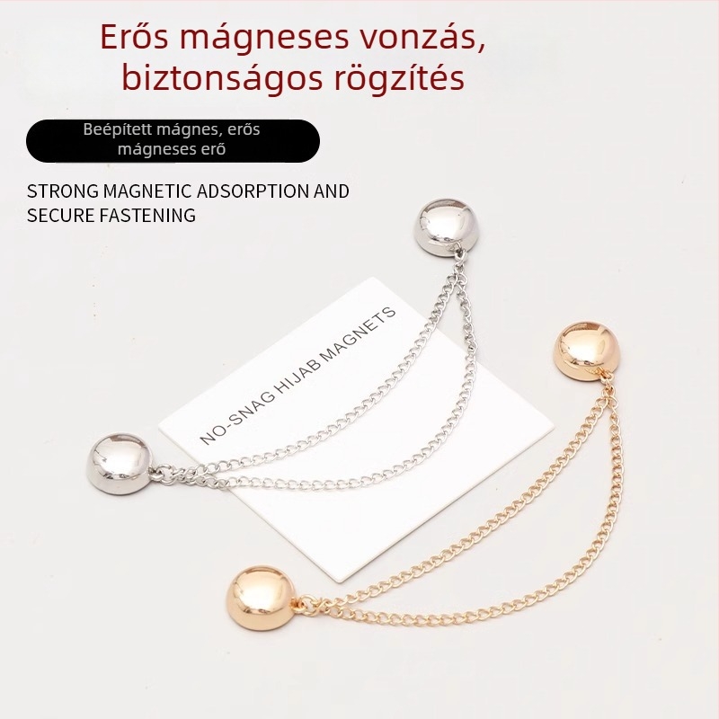 Mágneses mandzsetta gombok – ötvözet, női IN stílus, kerek forma, elektroplatírozás, 2025 tavasz