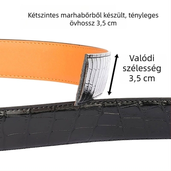 Time Choice férfi öv split bőrből automata csattal, cink ötvözetű csattal, szélesség 2-4 cm