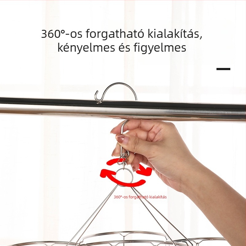 Rozsdamentes acél szárító klipek, modell YDX-FX30, 100 darabos csomag, fehérneműre, nadrágra és zoknikra