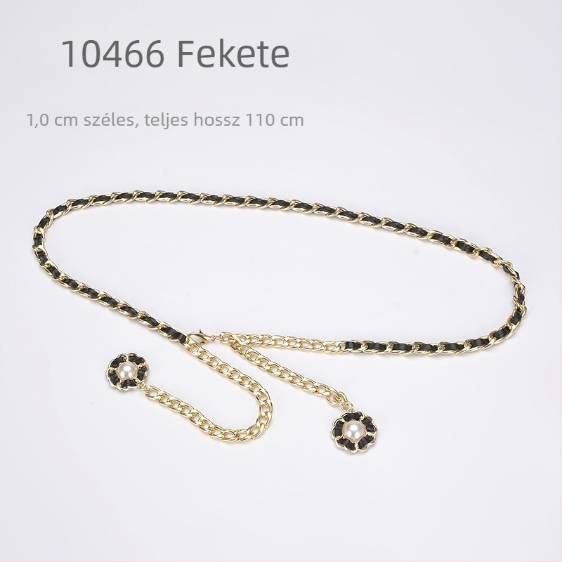 Fém derékszíj lánc — egyszerű stílus, egyetlen hurok, szélesség 1 cm, testreszabott feldolgozás
