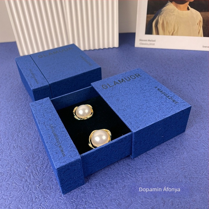 Bőr ékszer bemutató doboz húzható fiókkal - divatos stílus, forró nyomtatás