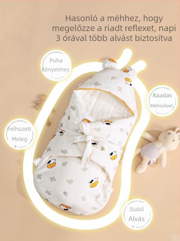 Hálózsák babáknak, 95% pamut anyag, töltet 100% pamut, egész éves használatra, újszülötteknek, Bolin Lily
