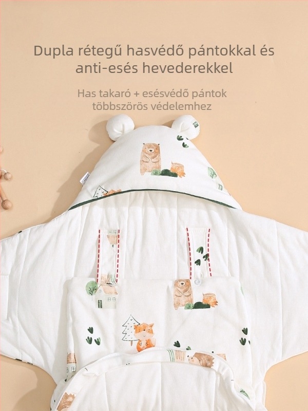 Hálózsák babáknak, 95% pamut anyag, töltet 100% pamut, egész éves használatra, újszülötteknek, Bolin Lily