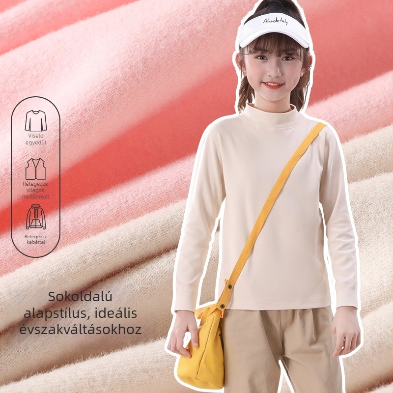 Gyerekeknek alapréteg felső, hosszú ujjú, 95% pamut, puha belső, uniszex