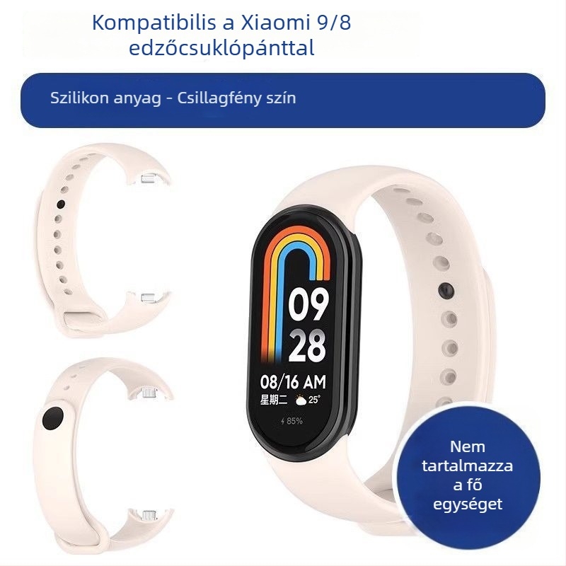 Xiaomi Mi Band 9/8 cserepánt – NFC verzió, műanyag szíj, divatos stílus, testreszabható szíj szélesség