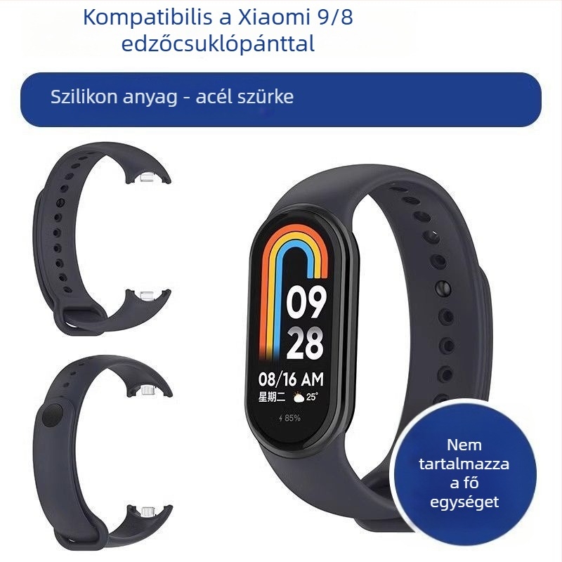Xiaomi Mi Band 9/8 cserepánt – NFC verzió, műanyag szíj, divatos stílus, testreszabható szíj szélesség