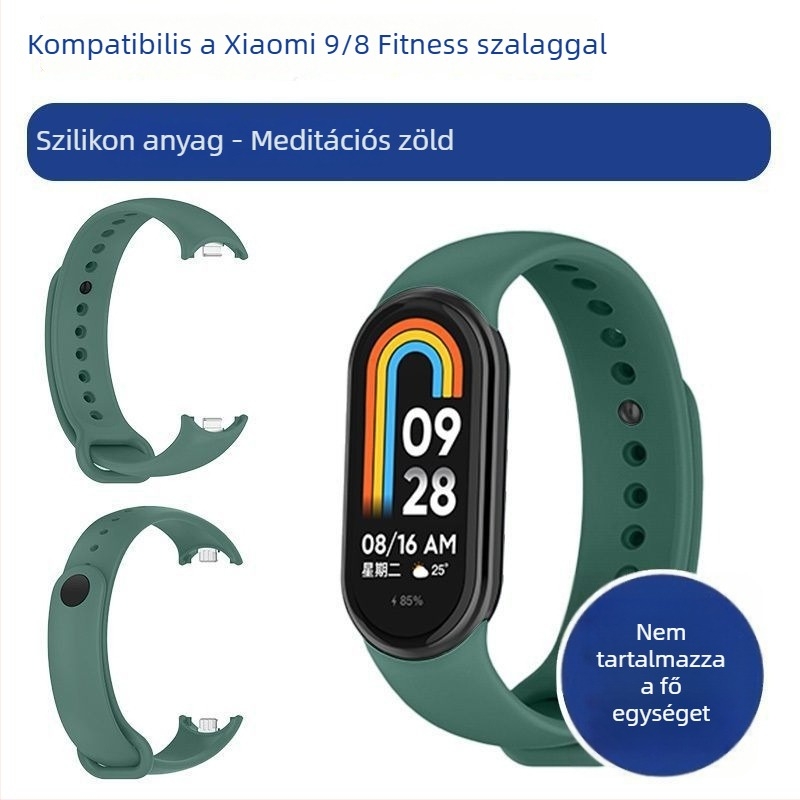 Xiaomi Mi Band 9/8 cserepánt – NFC verzió, műanyag szíj, divatos stílus, testreszabható szíj szélesség