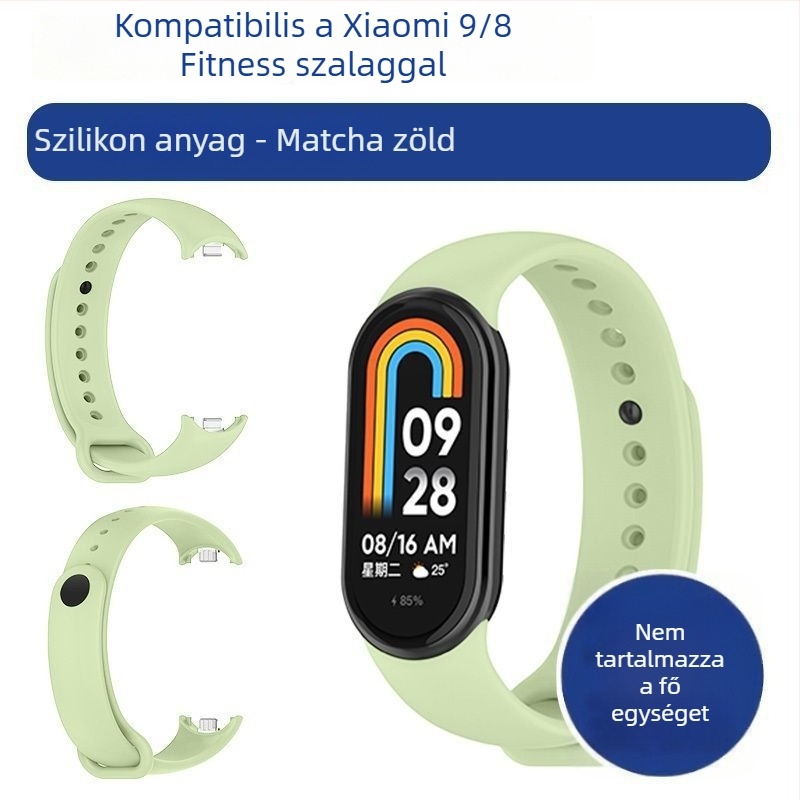 Xiaomi Mi Band 9/8 cserepánt – NFC verzió, műanyag szíj, divatos stílus, testreszabható szíj szélesség