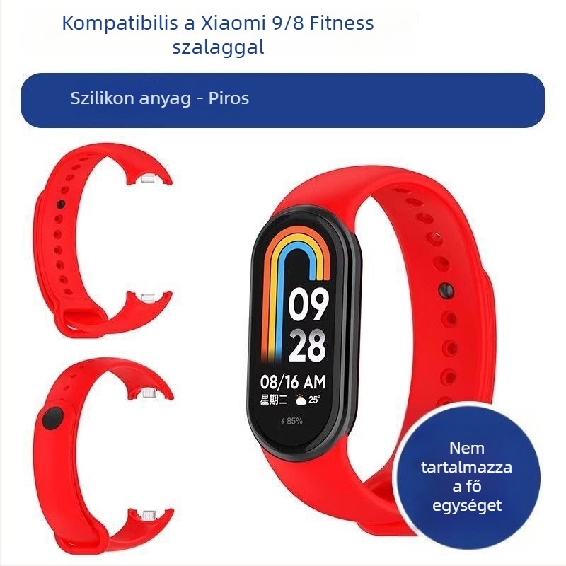 Xiaomi Mi Band 9/8 cserepánt – NFC verzió, műanyag szíj, divatos stílus, testreszabható szíj szélesség