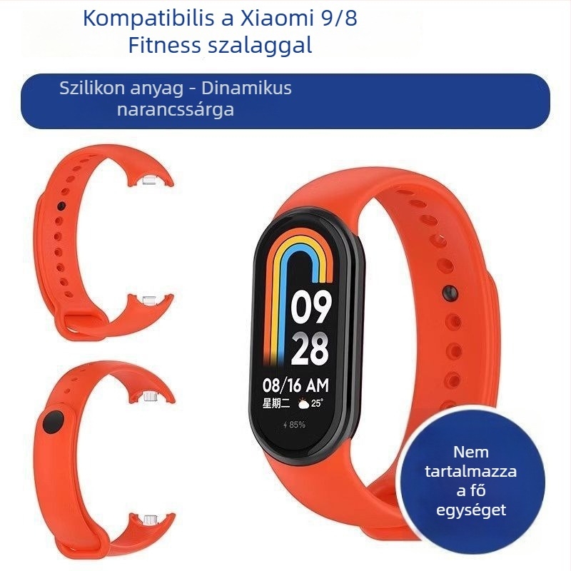 Xiaomi Mi Band 9/8 cserepánt – NFC verzió, műanyag szíj, divatos stílus, testreszabható szíj szélesség