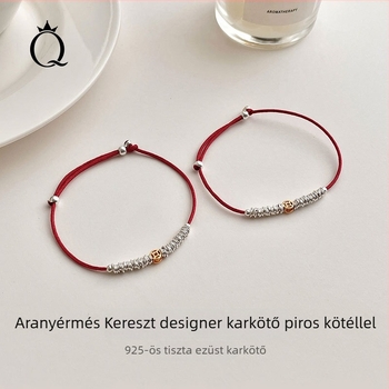 S925-ös karkötő kötésszál - 2026-os zodiákus év, kézzel készített, uniszex, nemzeti stílus