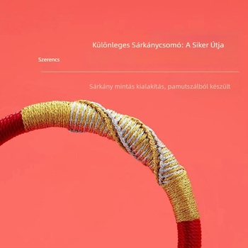 DIY fonott karkötő zsinórból, nemzeti stílusú, uniszex, kézi kötés, 2025 tavasza.