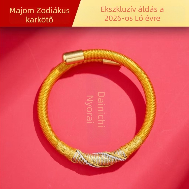 DIY fonott karkötő zsinórból, nemzeti stílusú, uniszex, kézi kötés, 2025 tavasza.