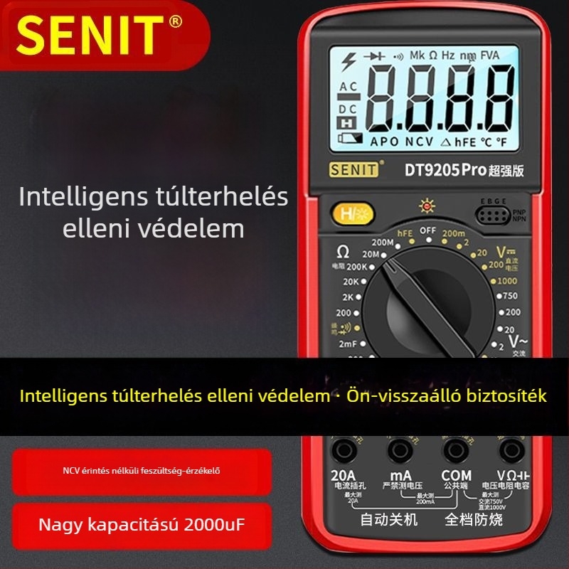 Yisheng márkájú hanggal működő digitális multiméter, automatikus hangú útmutatással, nagy pontosság, égésálló, 40-darabos szétszerelő készlet