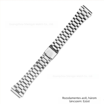 Rozsdamentes acél óraszíj A158W, A168, F91W, AE1200 és AQ230 modellhez, kis négyzetes órákhoz