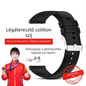 Vízálló sportos okosóra gyorskioldó szilikon szíjjal – uniszex