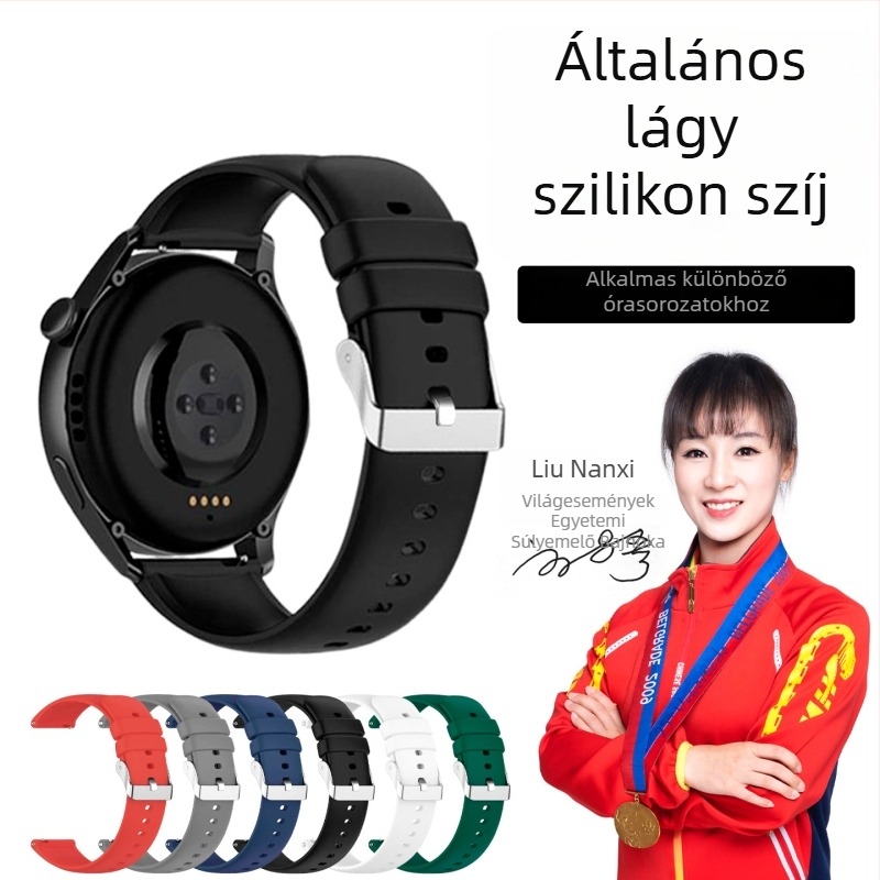 Vízálló sportos okosóra gyorskioldó szilikon szíjjal – uniszex