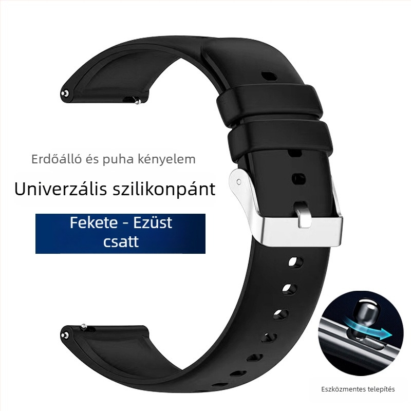 Vízálló sportos okosóra gyorskioldó szilikon szíjjal – uniszex