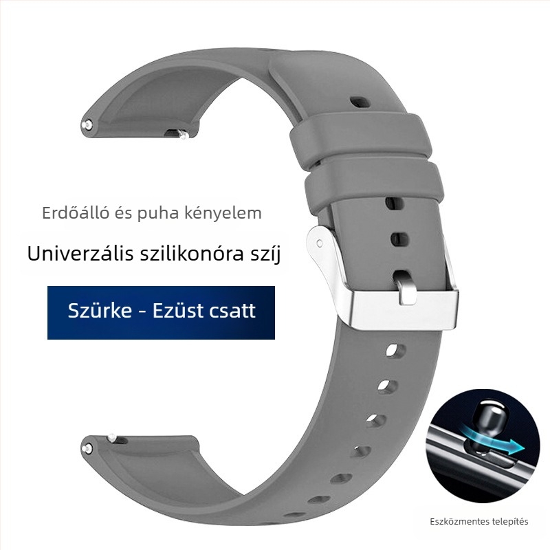 Vízálló sportos okosóra gyorskioldó szilikon szíjjal – uniszex