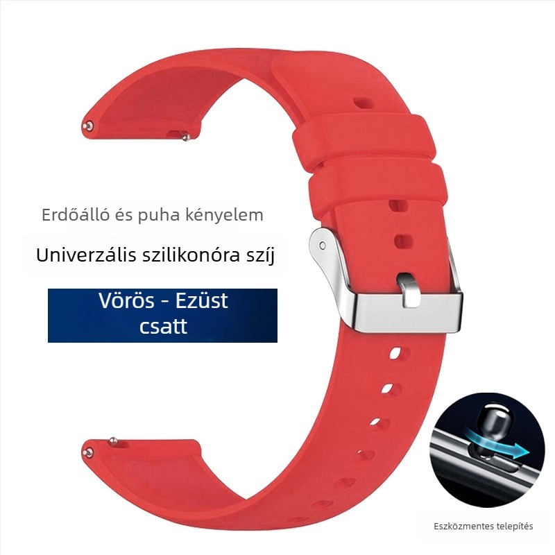 Vízálló sportos okosóra gyorskioldó szilikon szíjjal – uniszex