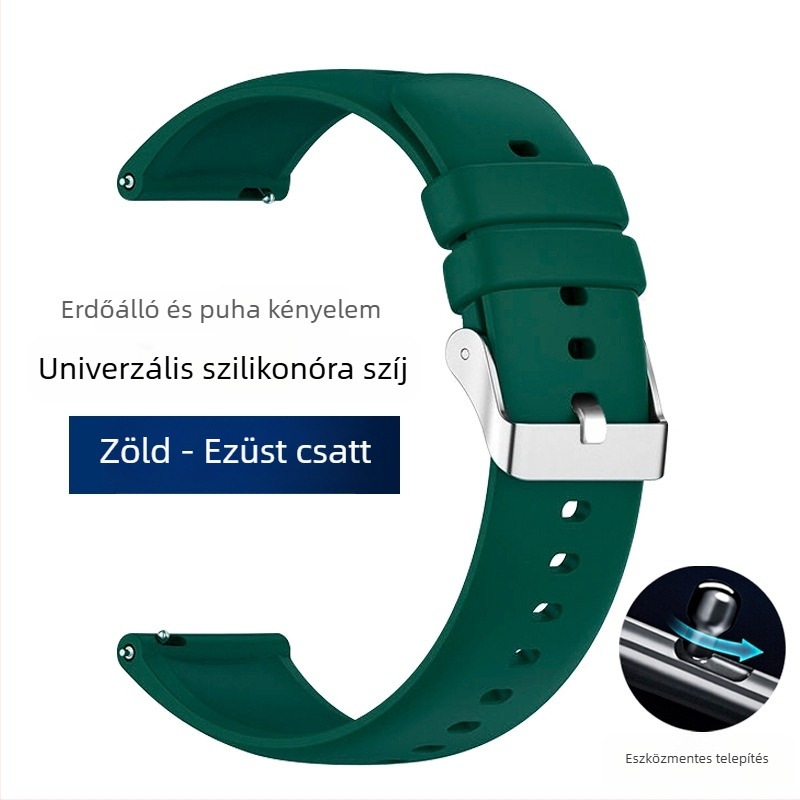Vízálló sportos okosóra gyorskioldó szilikon szíjjal – uniszex
