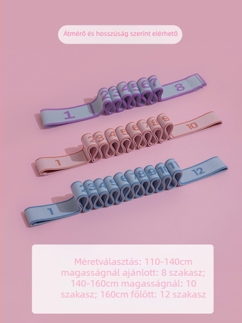 Gyermekek tánc edzésre szánt ellenállás szalag, 10 és 12 rekesz dizájn, TP szövet, Bennashi, kód 6291