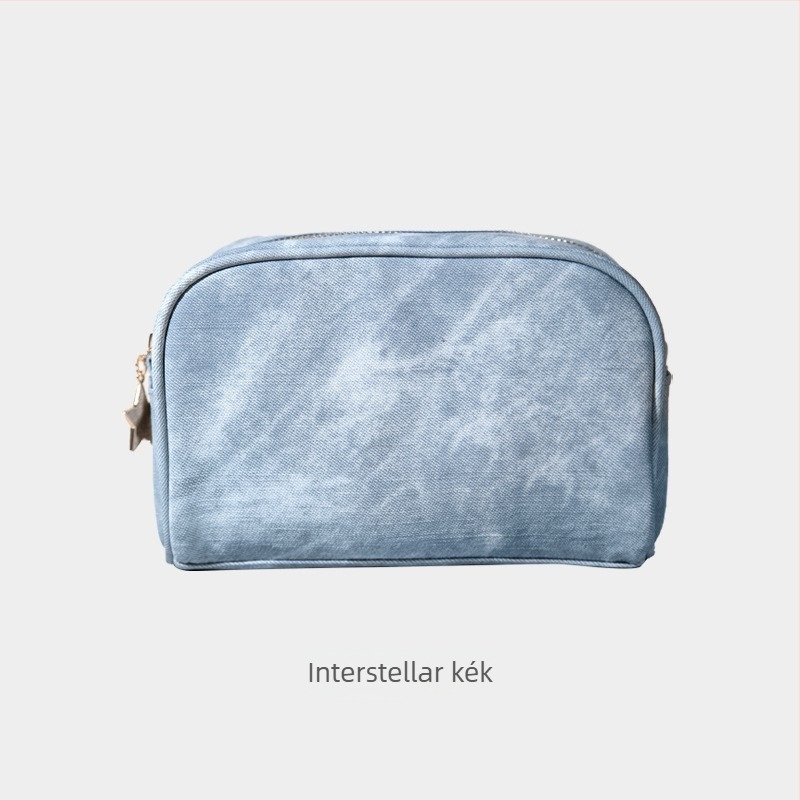 Napi használatra készült kozmetikai táska, városi minimalist stílus, PU anyag, csíkos minta, poliészter bélés, termékkód Yk-ybwnzk