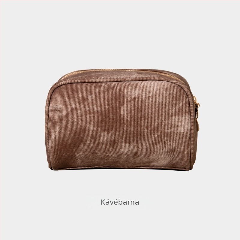 Napi használatra készült kozmetikai táska, városi minimalist stílus, PU anyag, csíkos minta, poliészter bélés, termékkód Yk-ybwnzk