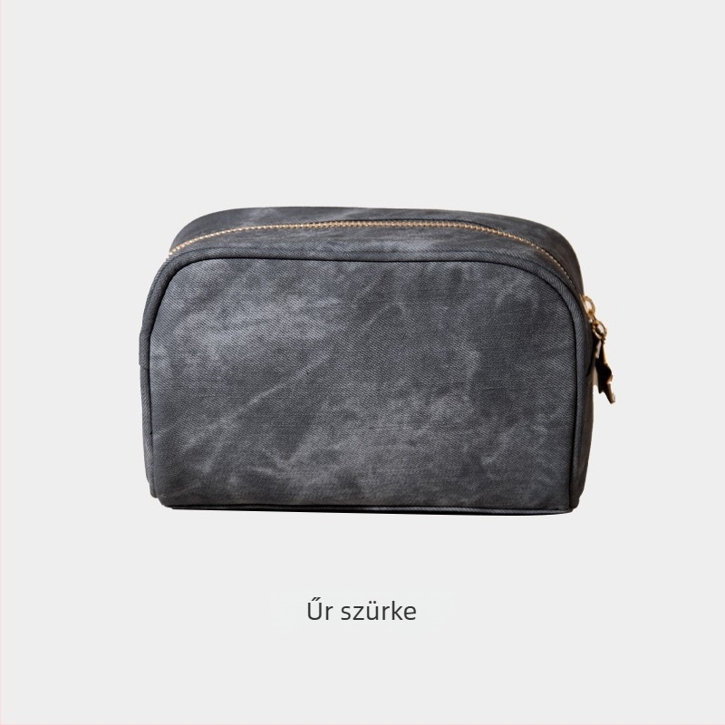 Napi használatra készült kozmetikai táska, városi minimalist stílus, PU anyag, csíkos minta, poliészter bélés, termékkód Yk-ybwnzk