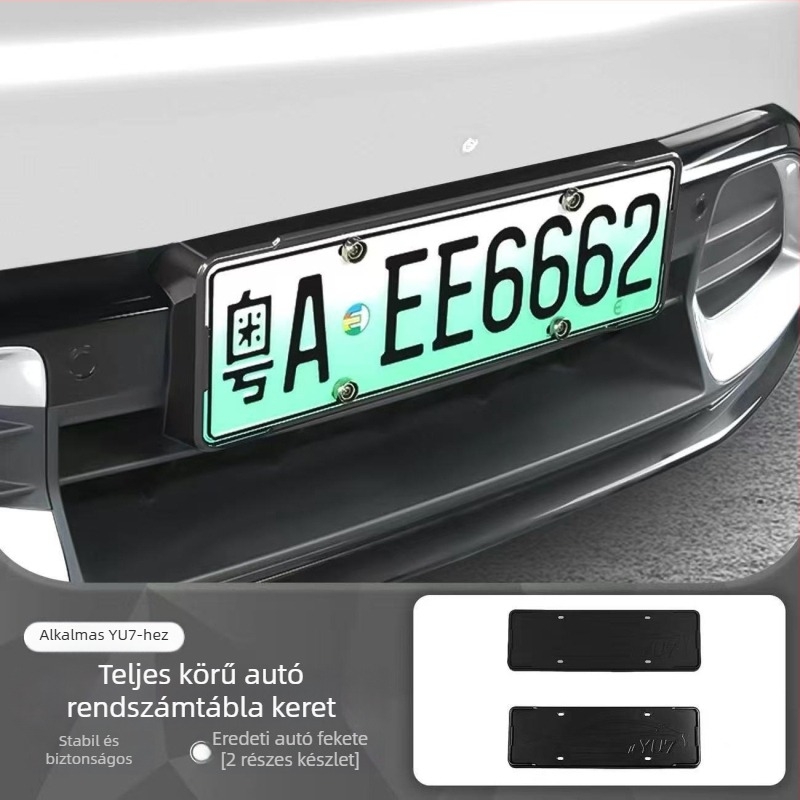 Rendszámkeret - teljes élű dizájn, SU7/YU7-kompatibilis, kifezetten új energiahajtású járművekhez, műanyag