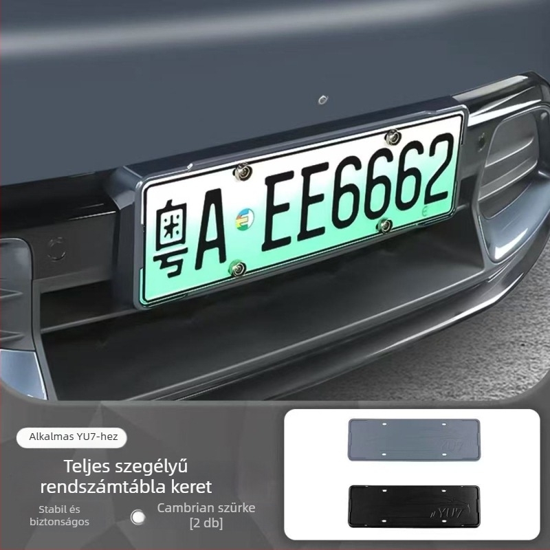 Rendszámkeret - teljes élű dizájn, SU7/YU7-kompatibilis, kifezetten új energiahajtású járművekhez, műanyag