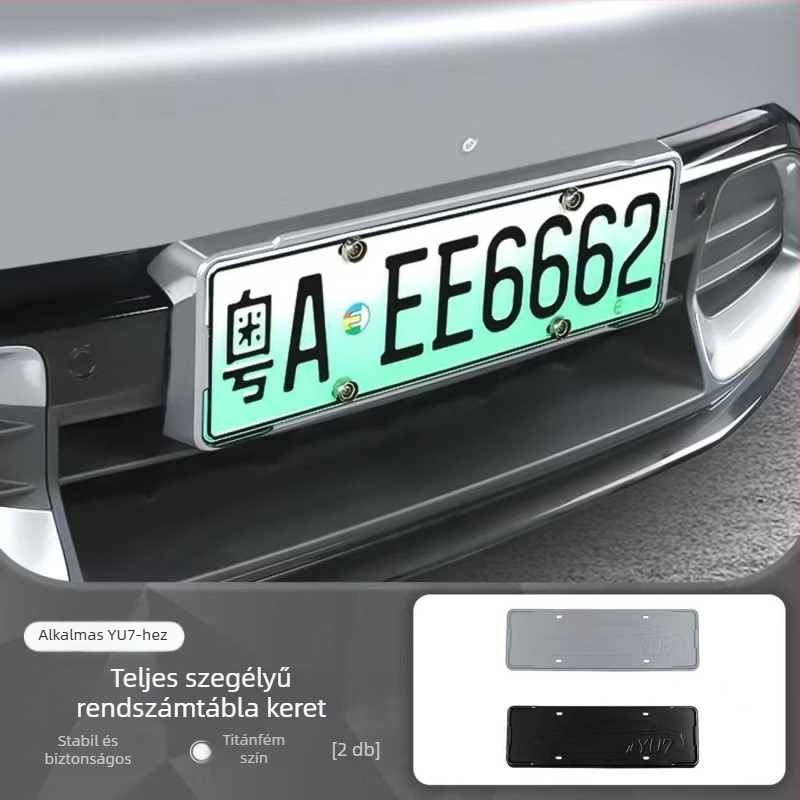 Rendszámkeret - teljes élű dizájn, SU7/YU7-kompatibilis, kifezetten új energiahajtású járművekhez, műanyag