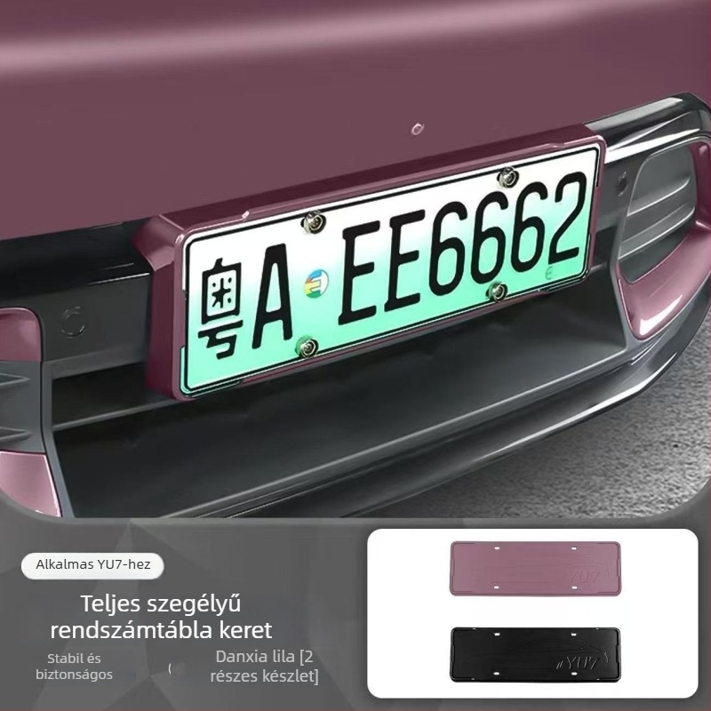 Rendszámkeret - teljes élű dizájn, SU7/YU7-kompatibilis, kifezetten új energiahajtású járművekhez, műanyag