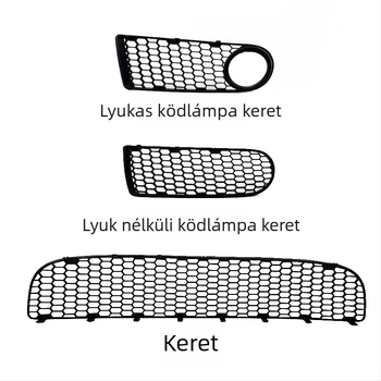 Beetle 06-10-hez elülső ködlámpa keret, alsó hálóval és reflektorlemezzel (PP, 12V)