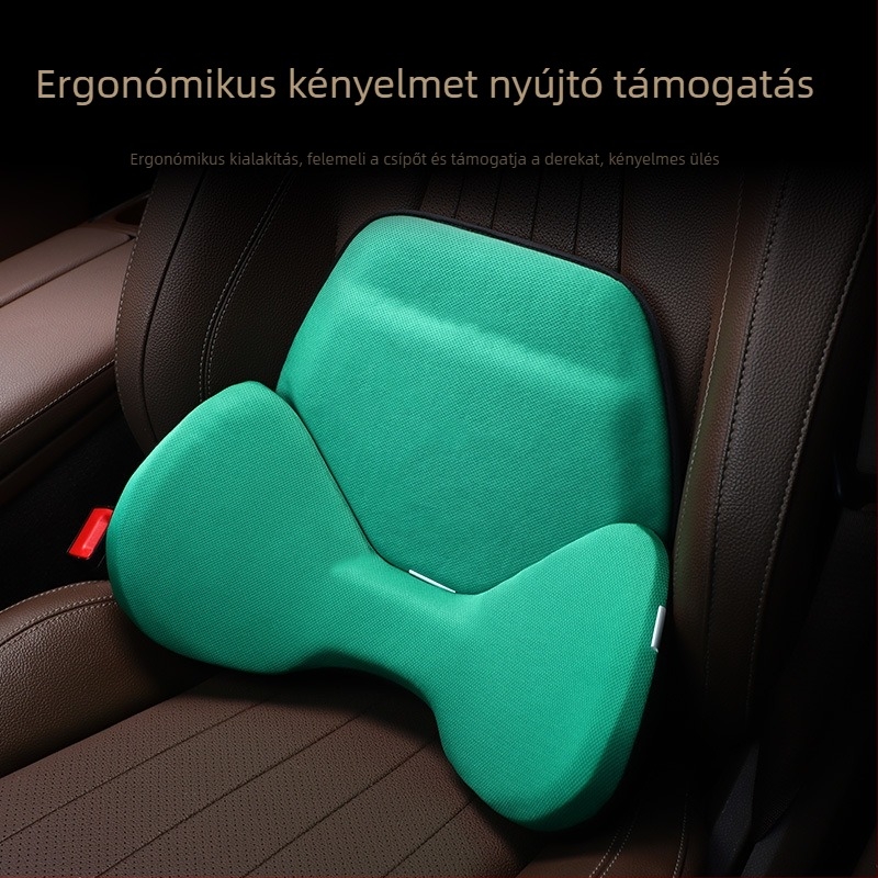 Autóba való deréktámasz és csípő-támasz memóriahabos és gél párnával – 3D hátsó támasz
