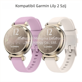 Női Garmin Lily 2 szilikon óraszíj – Anyag: szilikon; Tűcsat típusú csattal; Stílus: divat; Megjelenés éve: 2024