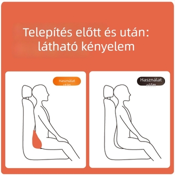 Autó háti támasz párna, memóriahab, vékony dizájn, velúr anyag, univerzális illeszkedés, testreszabható