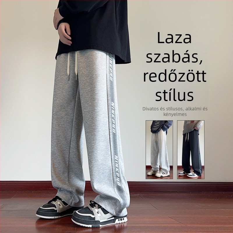 2025-ös tavasz–ősz tinédzser fiúk számára sportnadrág, egyenes szabás