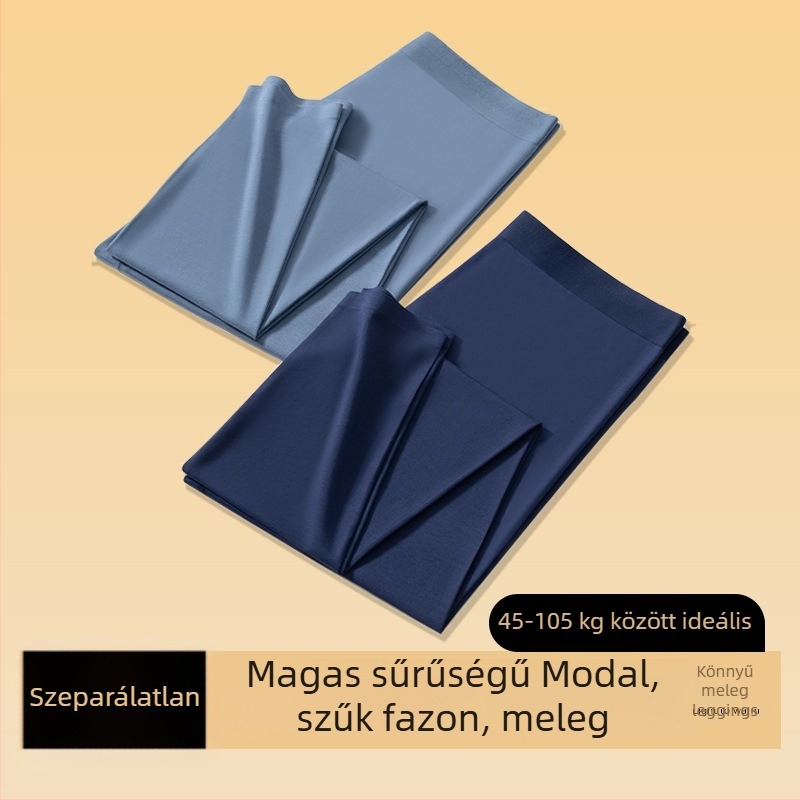 Modal anyagú férfi thermo nadrág, vékony, varrat nélküli, téli alapréteg