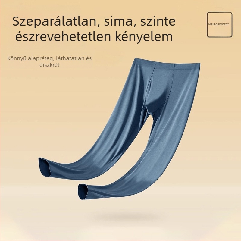 Modal anyagú férfi thermo nadrág, vékony, varrat nélküli, téli alapréteg