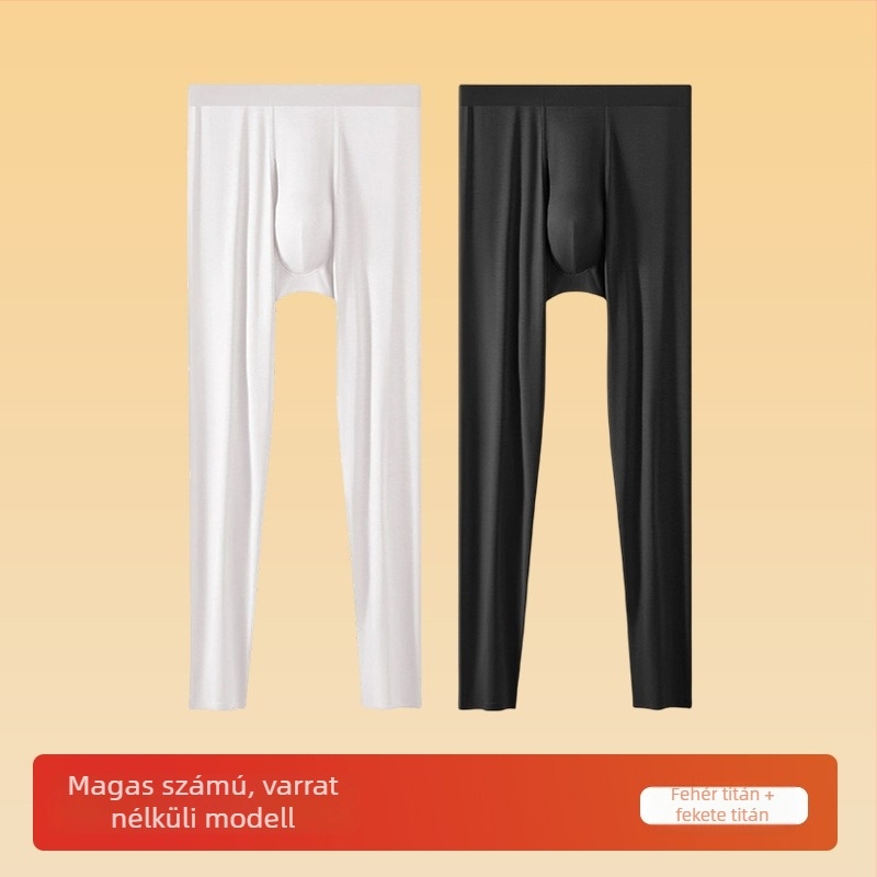 Modal anyagú férfi thermo nadrág, vékony, varrat nélküli, téli alapréteg