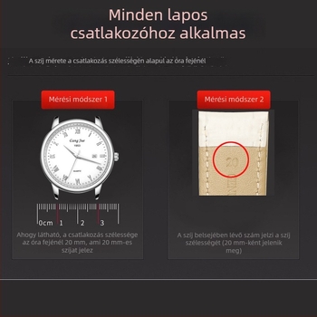 Kétoldalas valódi bőrszíj első réteg borjúbőrből, tűs zár, vízálló, puha, uniszex