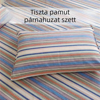 100% pamut párnahuzat készlet, két darab, cipzáras, standard méretű párnához, légáteresztő, nedvesség-elvezető, anti-pilling